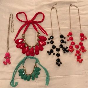 LOT of statement necklaces! 5 total!